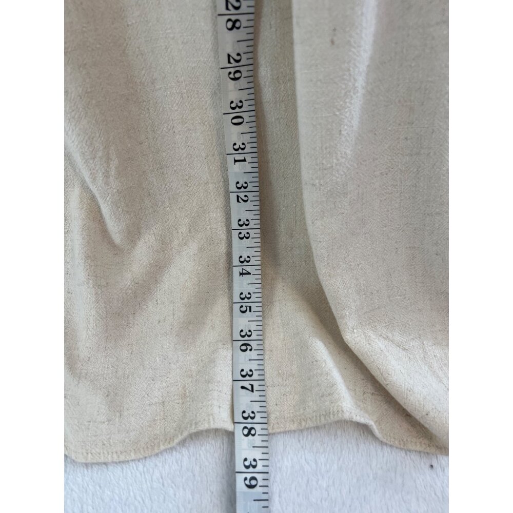 Torrid Linen Blend Peasant dress 1X Natural Tan Farmhouse Minimalist Pockets - Picture 5 of 6